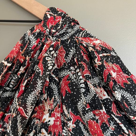 Isabel Marant Etoile Esther Dress Size XS One Shoulder‎ Printed Mini Ruffle Hem - Picture 7 of 16